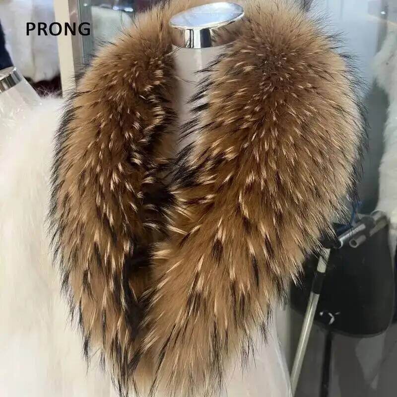 Outdoor Sport Winter Jacket - Natural Raccoon Fur Collar Real Fur