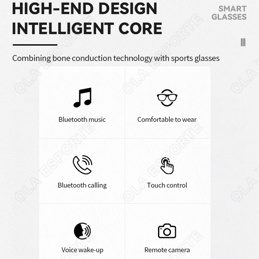 NEW Smart Glasses V5.3 Bluetoo - Outdoor Sport Glasses recension och pris