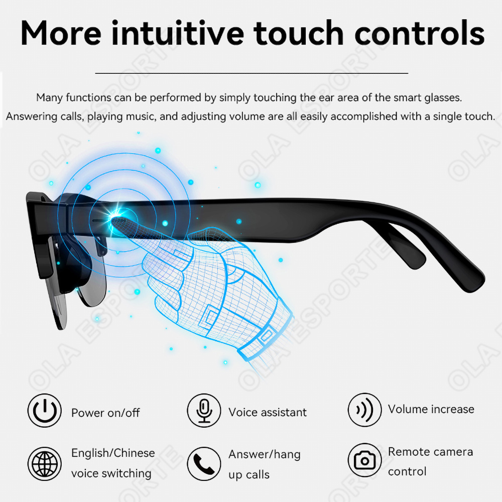 NEW Smart Glasses V5.3 Bluetoo - Outdoor Sport Glasses recension och pris