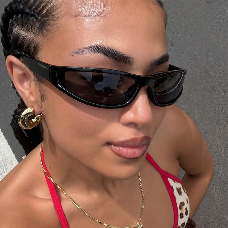 Futuristic Y2K Style Cycling S - Outdoor Sport Glasses recension och pris